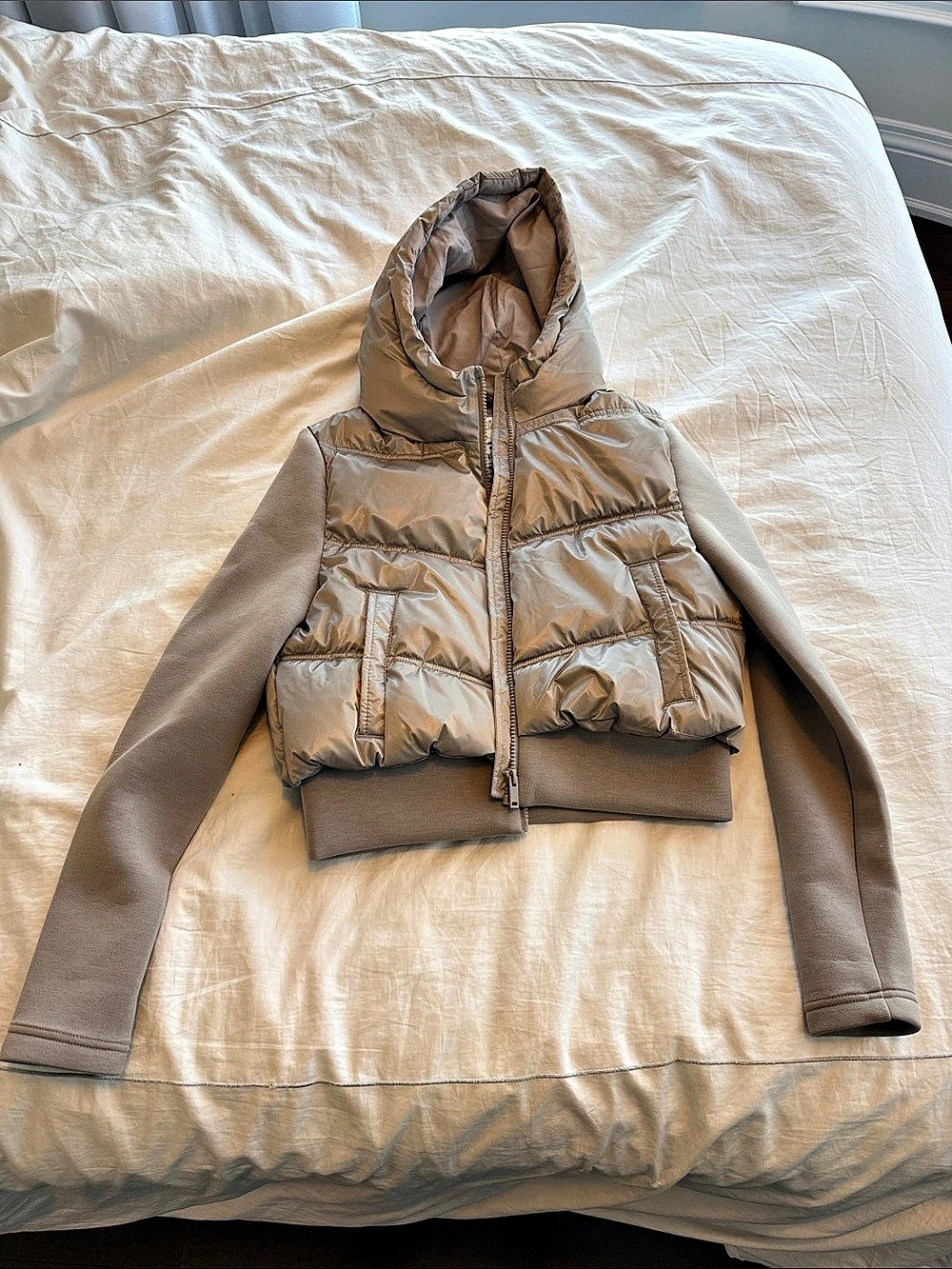 Zara Combined Quilted Hooded Jacket Girls 13-14 - BRAND NEW UNWORN